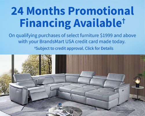 24 Months Promotional Financing on Furniture Available