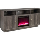LILOLA HOME Ambrose 70" TV Stand with Fireplace - Gray