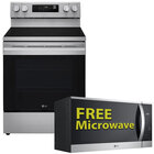 LG 6.3 Cu. Ft. Smart Electric Range with a 1.8 Cu Ft Smart Over-the-Range Microwave