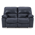 Signature Design by Ashley Leesworth Dual Power Leather Reclining Loveseat - Ocean