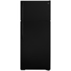 GE 17.5 CuFt Top-Mount Refrigerator in Black with LED Lighting