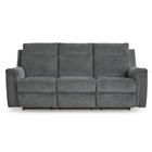 Signature Design by Ashley Barnsana Power Reclining Fabric Sofa - Gravel