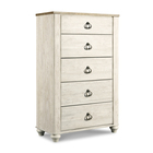Signature Design by Ashley Willowton 5 Drawer Chest of Drawers
