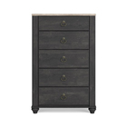 Signature Design by Ashley Nanforth Five Drawer Chest - Rustic Charcoal