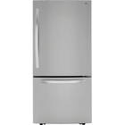 LG 26 CuFt SmartDiagnosis™ Bottom Mount Refrigerator in PrintProof™ Stainless Steel with Multi-Air Flow™ Technology