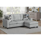 Style Line Audrey Sofa with Charcoal Pillows