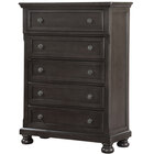 Avalon Traditional Stella Gray Five Drawer Chest