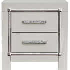 Signature Design by Ashley Zyniden 2-Drawer Night Stand - Silver