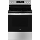 GE 5.3 CuFt Freestanding Electric Range in Stainless Steel with Crisp Mode
