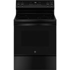 GE 5.3 CuFt Smart Freestanding Electric Range in Black