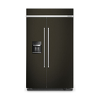 KitchenAid 29.4 CuFt Built-In Side-by-Side Refrigerator in Black Stainless with Under-Shelf Prep Zone
