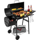 Royal Gourmet 24'' Charcoal Barrel Grill with Offset Smoker