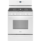 Whirlpool 5.0 CuFt Freestanding Gas Range in White with Center Oval Burner