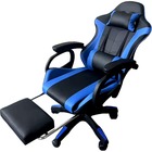 Doral Designs Blue Gaming Chair with Footrest